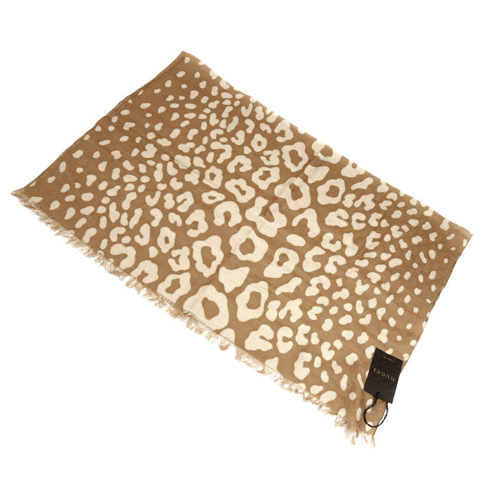 GUCCI / ストール/レーヨン/GRY/レオパード/レディース/325338 3G814 GUCCI グッチ GG柄 レオパード ストール ベージュ 325338 3G814 9678