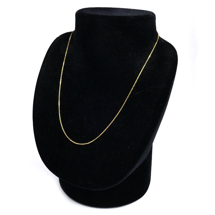 K18YG イエローゴールド ネックレス 小豆 1.8g 40cm レディース【中古】