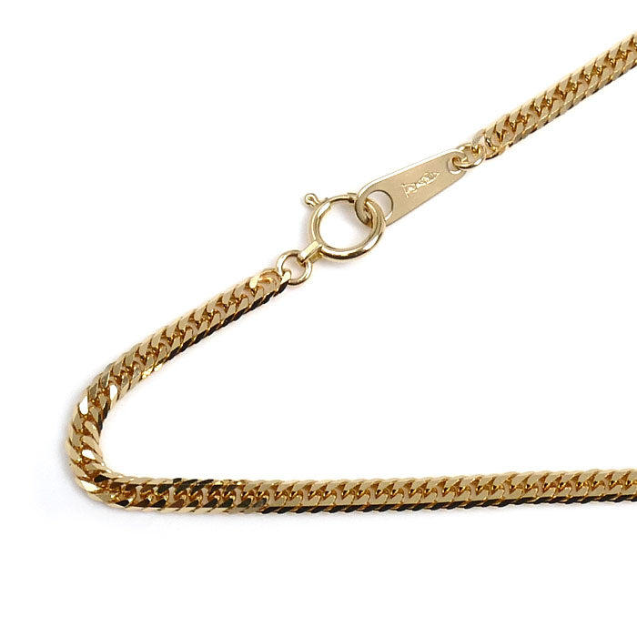 K18YG イエローゴールド ネックレス 喜平6面Wカット 10.1g 50cm ユニ