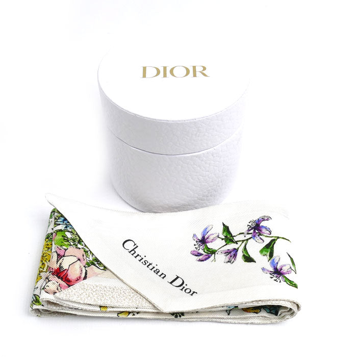 Dior ディオール ミッツァ フローラ スカーフ ホワイト マルチカラー 24FCO1061606 レディース【中古】