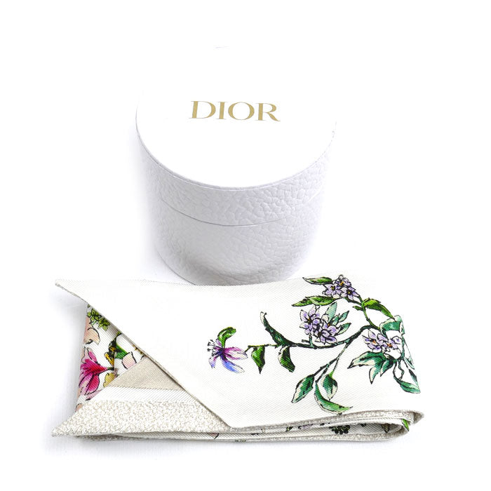 Dior ディオール ミッツァ フローラ スカーフ ホワイト マルチカラー 24FCO1061606 レディース【中古】
