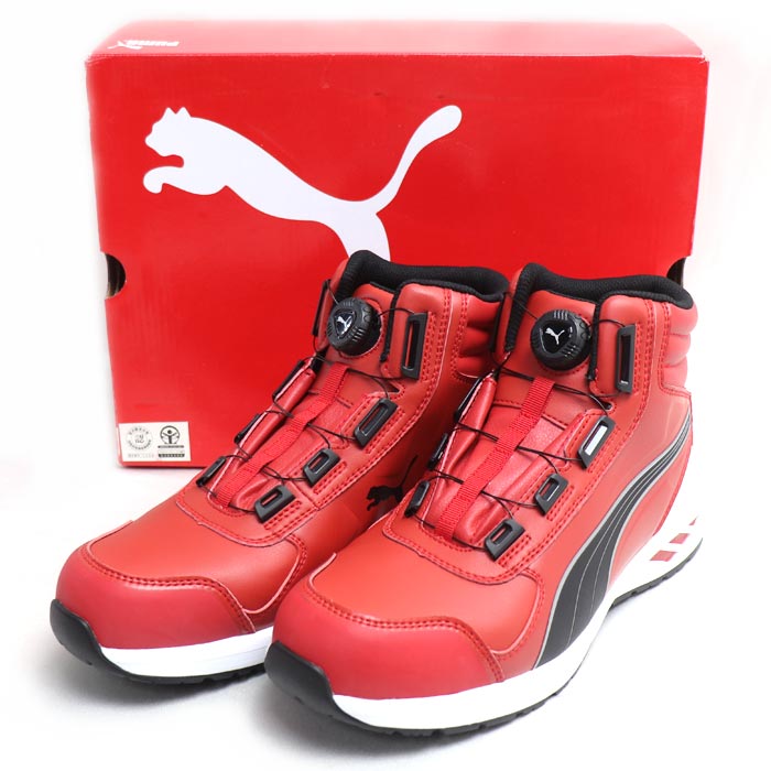 PUMA プーマ ライダー2.0 安全靴 レッド ブラック 63.358.0
28cm DISC MID ミドルカット ダイヤル式 JSAA規格 安全靴 メンズ【未使用】【買取品】