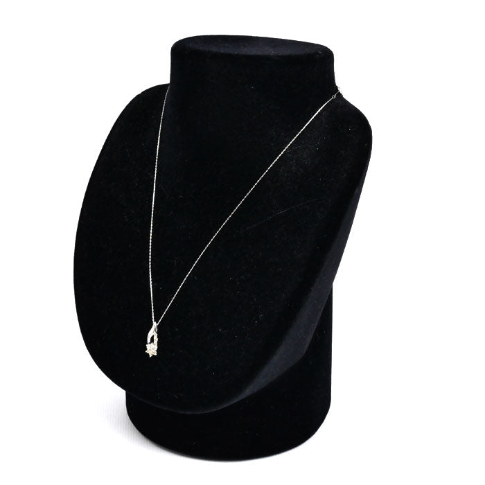 Pt950/850 ネックレス ダイヤモンド0.30ct 1.6g 40cm フラワー レディース【中古】