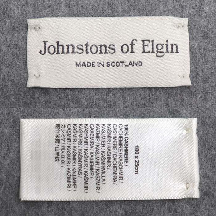 Johnstons of Elgin マフラー グレー【中古】【美品】
