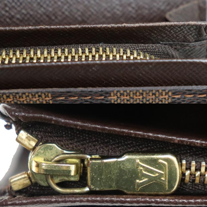 LOUIS VUITTON ルイ・ヴィトン ポルト モネ ビエ トレゾール 二つ折り財布 ダミエ N61730 CA0095 レディース【中古】