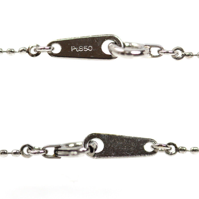 Pt900/850 ネックレス ルビー0.57ct ダイヤモンド0.27ct 3.7g 40cm ハート レディース【中古】