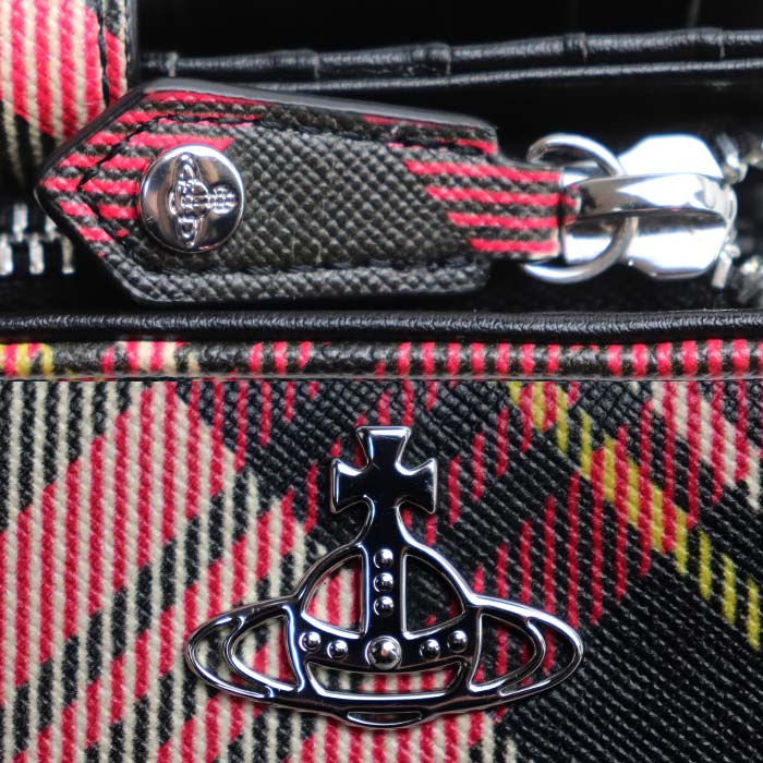 Vivienne Westwood ヴィヴィアンウエストウッド ヴィーガン チェック 二つ折り財布 51080028U レディース【中古】