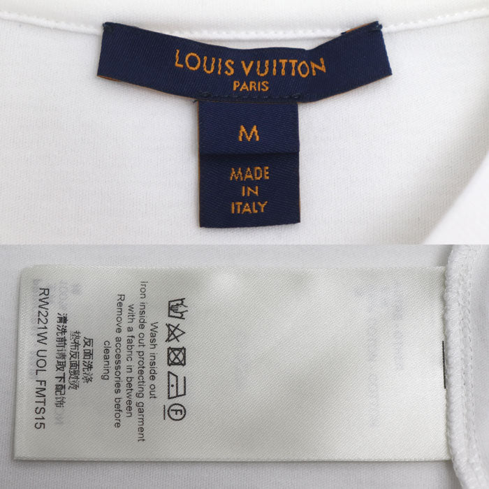 LOUIS VUITTON ルイ・ヴィトン シグネチャー ジッパーディテール Tシャツ 半袖Tシャツ ホワイト 1AIANZ M レディース【中古】【美品】