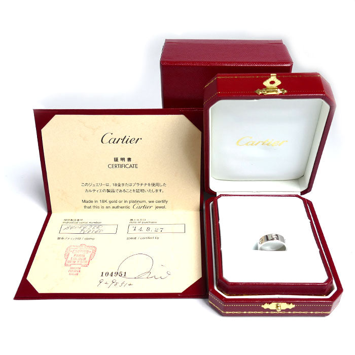 CARTIER カルティエ K18WG ホワイトゴールド ラブ クラシック リング・指輪 B4084750 10号 50 5.6g レディース【中古】【美品】