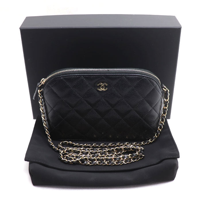 CHANEL シャネル マトラッセ ショルダーバッグ ブラック AP4016 レディース【中古】