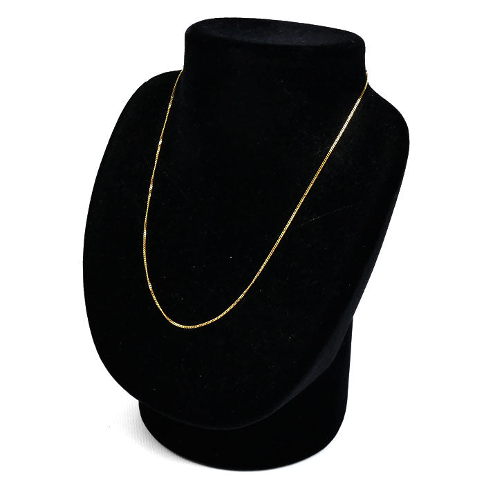 K18YG イエローゴールド ネックレス 喜平2面カット 1.7g 40cm レディース【中古】