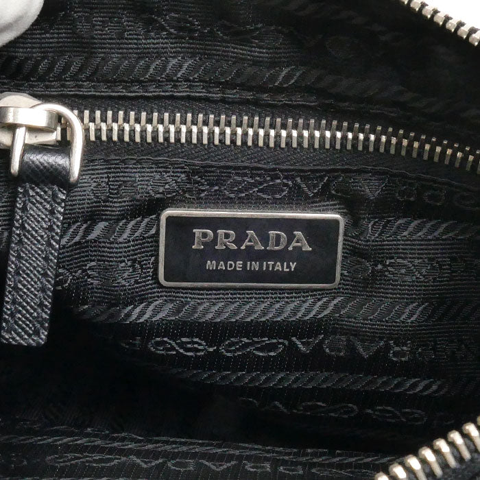PRADA プラダ トライアングルロゴ ナイロン ショルダーバッグ ショルダーバッグ ブラック レディース【中古】