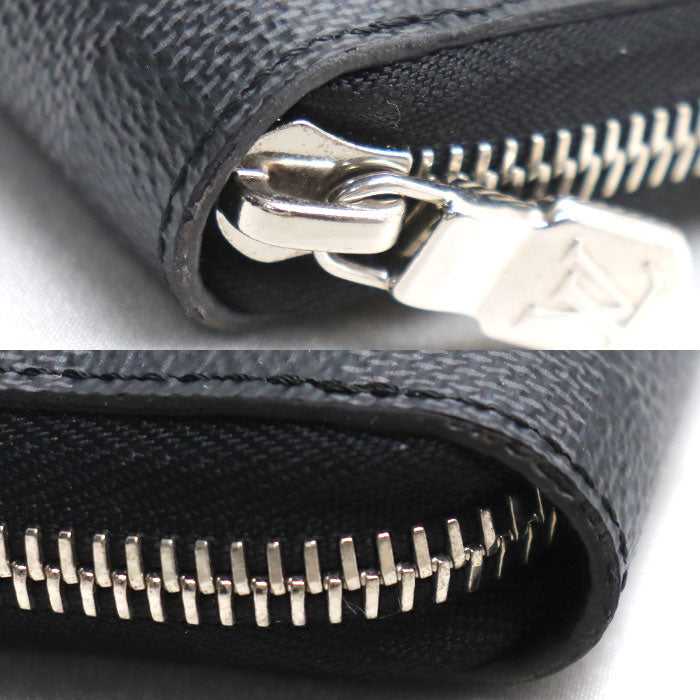 LOUIS VUITTON ルイ・ヴィトン ジッピーオーガナイザーNM 長財布 ラウンドファスナー ダミエグラフィット N60111 ICチップ メンズ【中古】