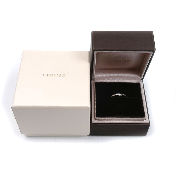 Ipomo アイプリモ Pt950プラチナ エピュレ リング・指輪 ダイヤモンド0.02ct 4号 2.6g レディース【中古】