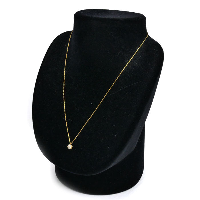 カシケイ ソリティア K18YG イエローゴールド ネックレス KSB030NYG ダイヤモンド0.36ct ダイヤモンド0.01ct 1.5g 45cm フリーチェーン レディース【中古】