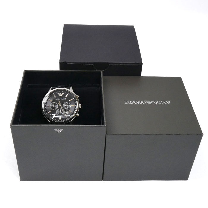 Emporio Armani エンポリオ・アルマーニ クロノグラフ 腕時計 電池式 AR-2447 メンズ【中古】【美品】