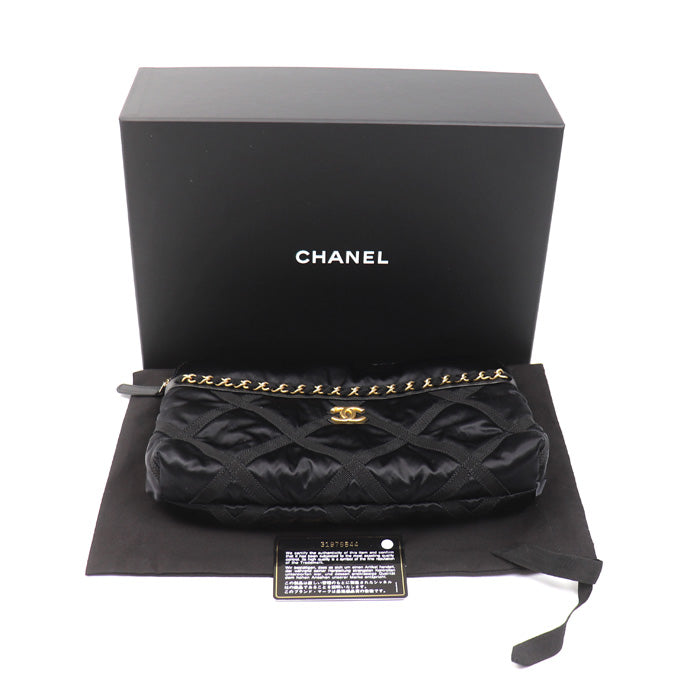 CHANEL シャネル マトラッセ グログラン 2WAYバッグ トートバッグ ブラック AP2676 レディース【中古】