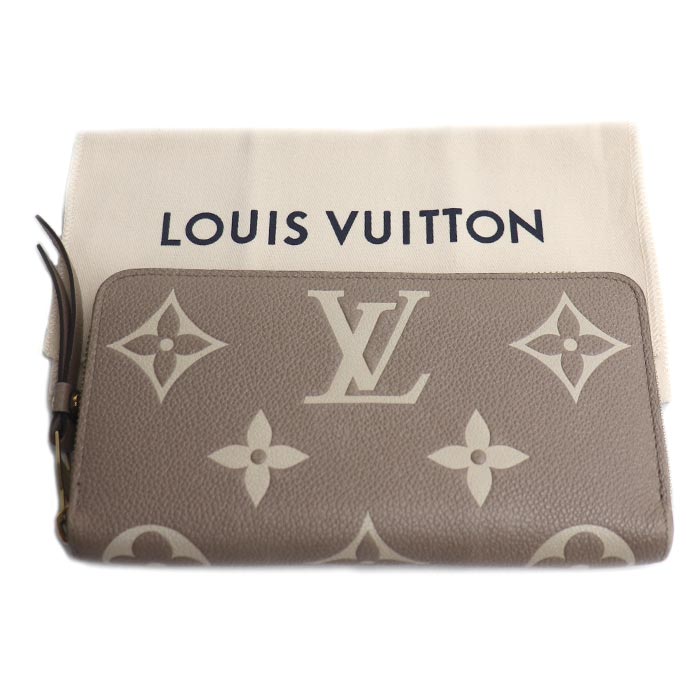 LOUIS VUITTON ルイ・ヴィトン ジッピーウォレット 長財布 ラウンドファスナー バイカラーアンプラント トゥルトレール クレーム M69794 ICチップ レディース【中古】