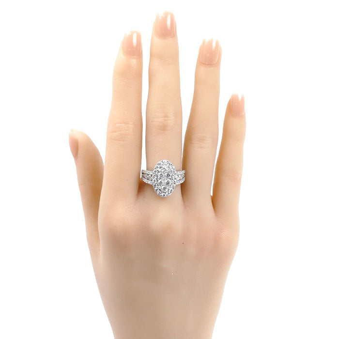 Pt900プラチナ リング・指輪 ダイヤモンド2.00ct 12.5号 6.9g レディース【中古】