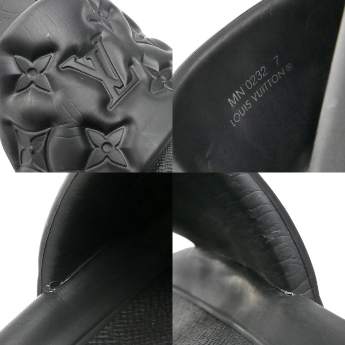 LOUIS VUITTON ルイ・ヴィトン ウォーターフロントライン サンダル ブラック MN0232 26~26.5cm メンズ【中古】