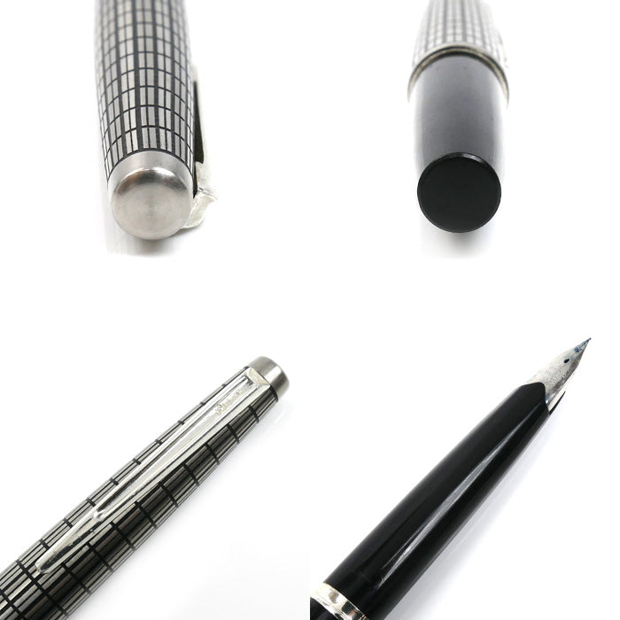 PILOT パイロット Elite 万年筆 シルバー/ブラック ペン先 18K 750 ユニセックス【中古】