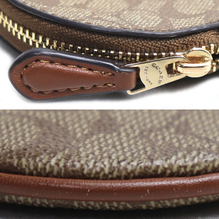 COACH コーチ サーキュラー コインポーチ コインケース ベージュ 89987 レディース【中古】