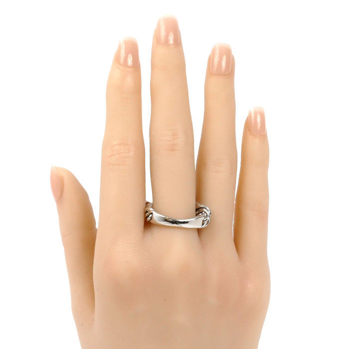 Pt850プラチナ 6面W リング・指輪
27号 10.1g メンズ【中古】