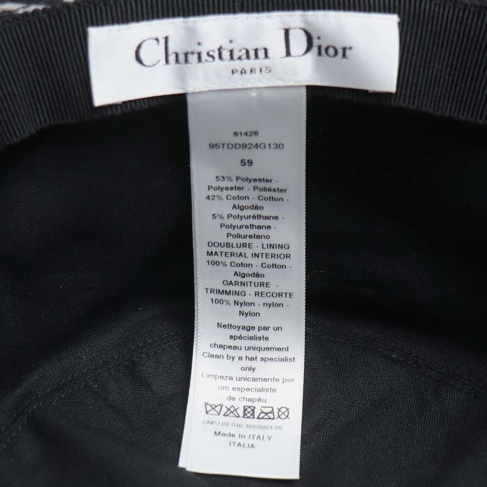 Dior ディオール TEDDY-D ボブハット オブリーク チュール付き ハット ブラック 95TDD924G130
59 レディース【中古】
