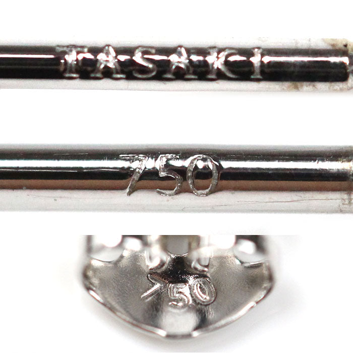 TASAKI タサキ K18WG ホワイトゴールド ピアス パール約7.0mm 1.8g レディース【中古】【美品】