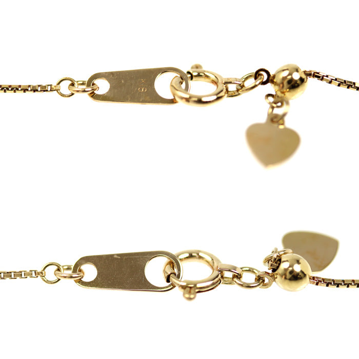 K18YG イエローゴールド ネックレス ベネチアン 2.2g ~45cm フリーチェーン レディース【中古】