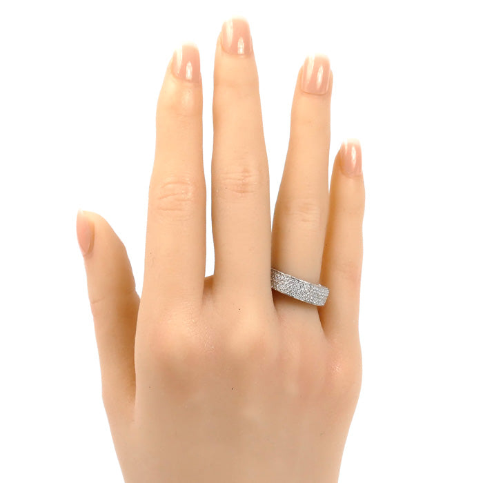 K18WG ホワイトゴールド リング・指輪 ダイヤモンド1.25ct 10号 4.2g レディース【中古】【美品】