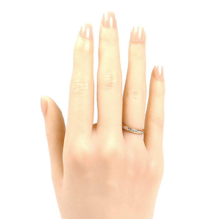 K18PG ピンクゴールド フルエタニティ リング・指輪 ダイヤモンド0.31ct 7号 2.3g レディース【中古】