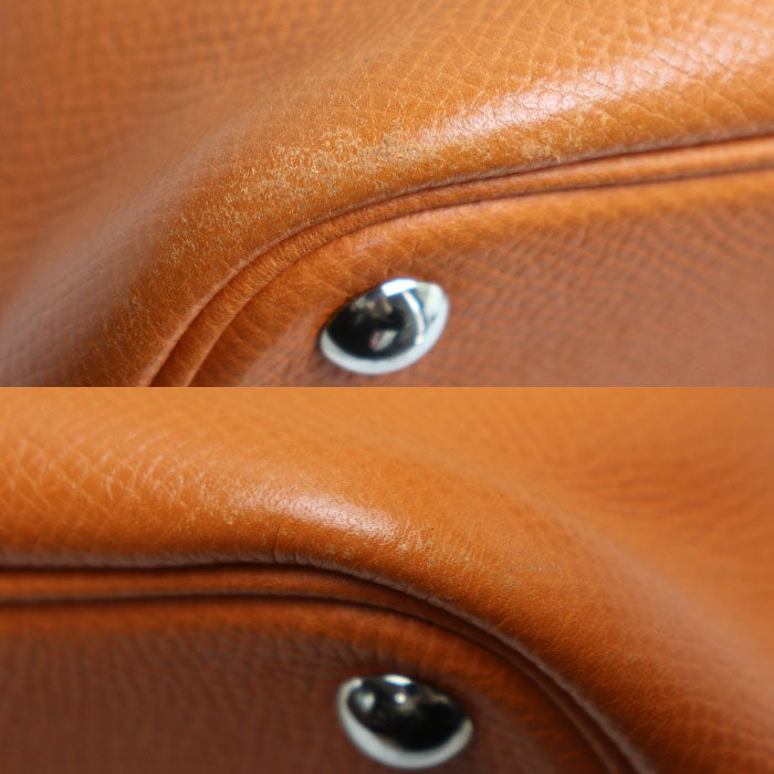 HERMES エルメス ボリード27 ヴォーエプソン 2Wayショルダーバッグ オレンジ レディース □N【中古】