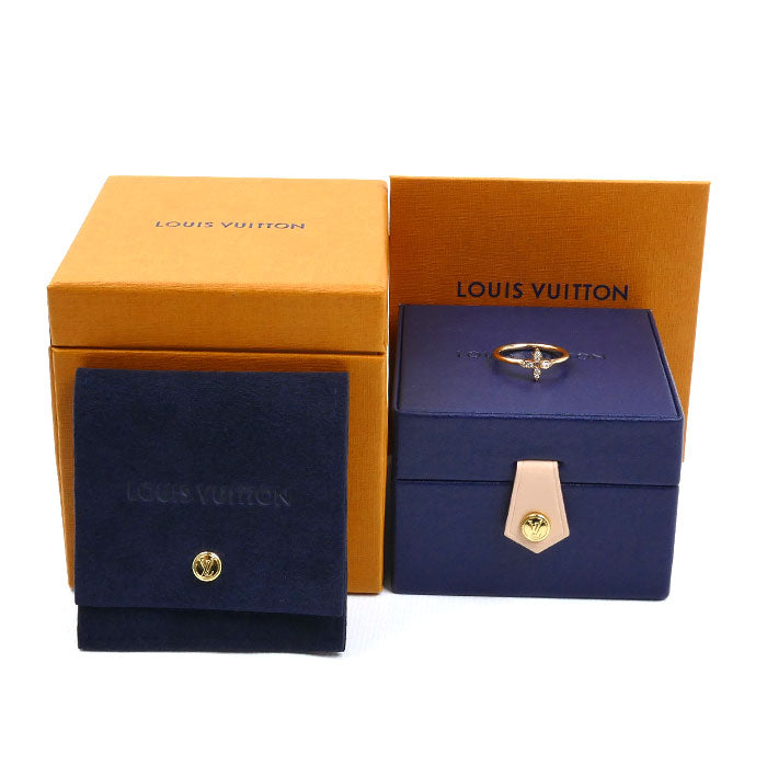 LOUIS VUITTON ルイ・ヴィトン K18PG ピンクゴールド イディール ブロッサム リング・指輪 Q0Q50H ダイヤモンド 13.5号 54 2.7g レディース【中古】【美品】
