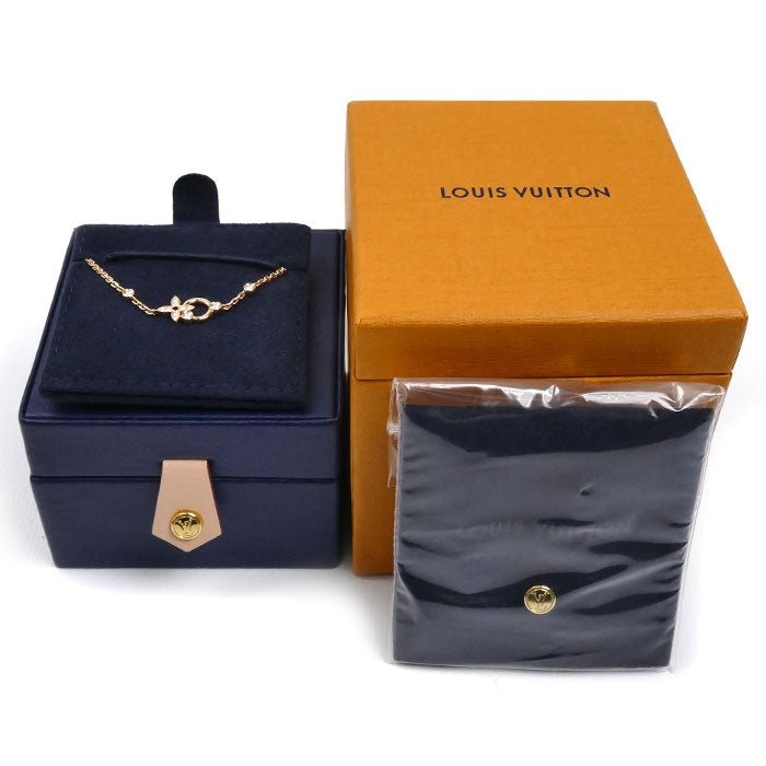 LOUIS VUITTON ルイ・ヴィトン K18PG ピンクゴールド イディール ブロッサム ブレスレット QA5077 ダイヤモンド 4.1g 19~21cm レディース【中古】【美品】
