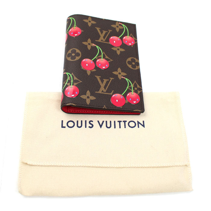 LOUIS VUITTON ルイ・ヴィトン クーヴェルテュール パスポールMM パスポートケース LVxTM モノグラムチェリー M13424 ICチップ レディース【中古】【極美品】