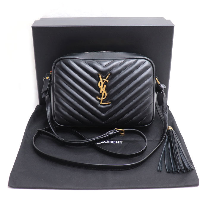 SAINT LAURENT サンローラン ルー カメラバッグ ショルダーバッグ ブラック 612544 レディース【中古】【美品】