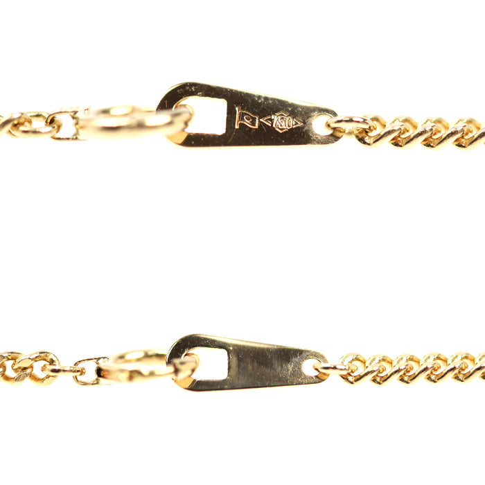 K18YG イエローゴールド ネックレス 喜平2面カット 10.1g 60cm ユニセックス【中古】