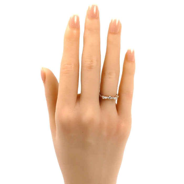 Avaron K18PG ピンクゴールド リング・指輪 BNR-175 ダイヤモンド0.25ct 10号 2.2g レディース【中古】