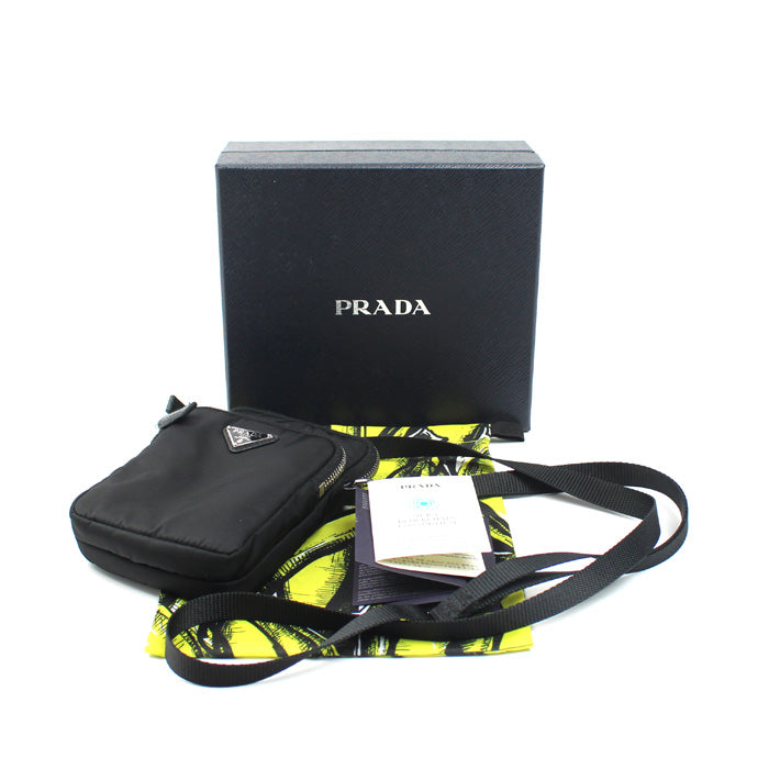 PRADA プラダ Re-Nylon フォンケース ショルダーバッグ ブラック 2ZT024_2DMI_F0002 ユニセックス【中古】