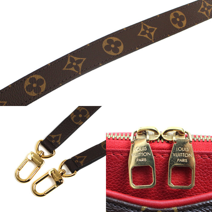 LOUIS VUITTON ルイ・ヴィトン パラス BB ショルダーバッグ モノグラム ブラウン レッド M41241 SN0165 レディース【中古】