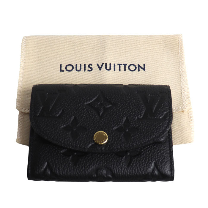 LOUIS VUITTON ルイ・ヴィトン ポルトモネ ロザリ コインケース アンプラント ブラック M81455 ICチップ レディース【中古】【極美品】