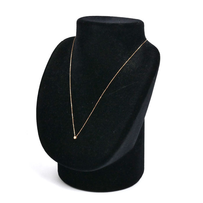 組曲 クミキョク K10PG ピンクゴールド ネックレス ダイヤモンド0.03ct 0.6g 40cm 一粒ダイヤ ミル打ち レディース【中古】