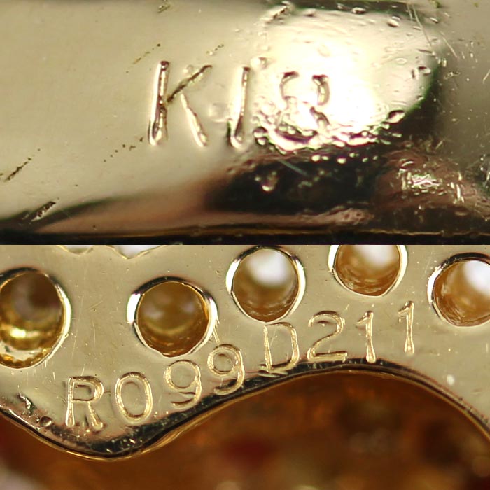 K18YG イエローゴールド ハート ペンダントトップ ルビー0.99ct ダイヤモンド2.11ct 8.1g レディース【中古】