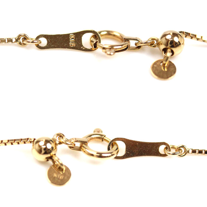 K18PG ピンクゴールド ネックレス ダイヤモンド0.50ct 3.4g ~45cm フリーチェーン レディース【中古】