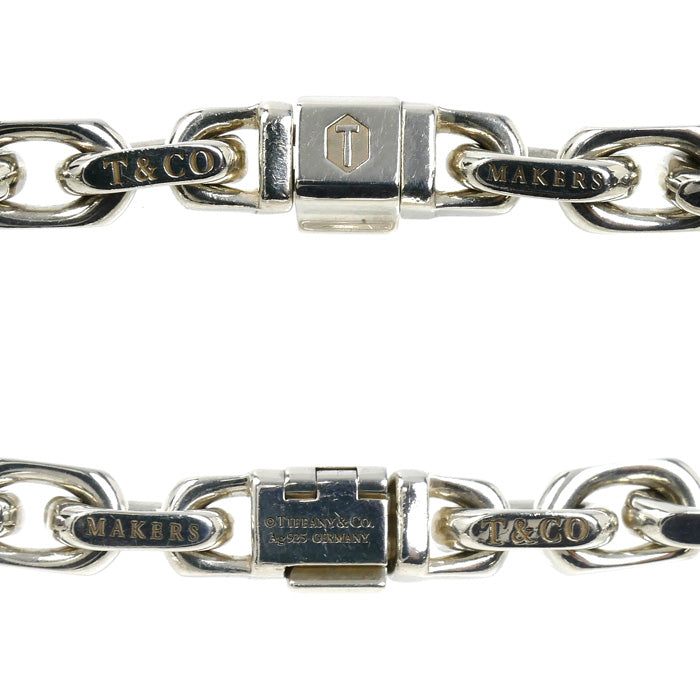 TIFFANY&Co. ティファニー SV925/K18YG 1837 メイカーズ ナロー ブレスレット 21.7g 20cm メンズ【中古】