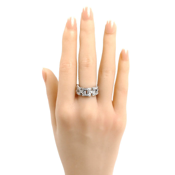K18WG ホワイトゴールド リング・指輪 ダイヤモンド0.76ct 16号 9.1g ユニセックス【中古】【美品】