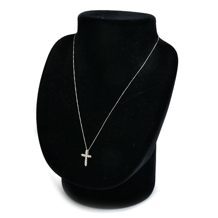 クロス Pt900プラチナ Pt850プラチナ ネックレス ダイヤモンド0.5ct 2.4g レディース【中古】