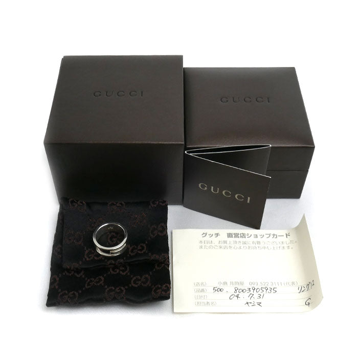 GUCCI グッチ シルバー925 ブランデッドG リング・指輪 11.5号 6.9g レディース【中古】