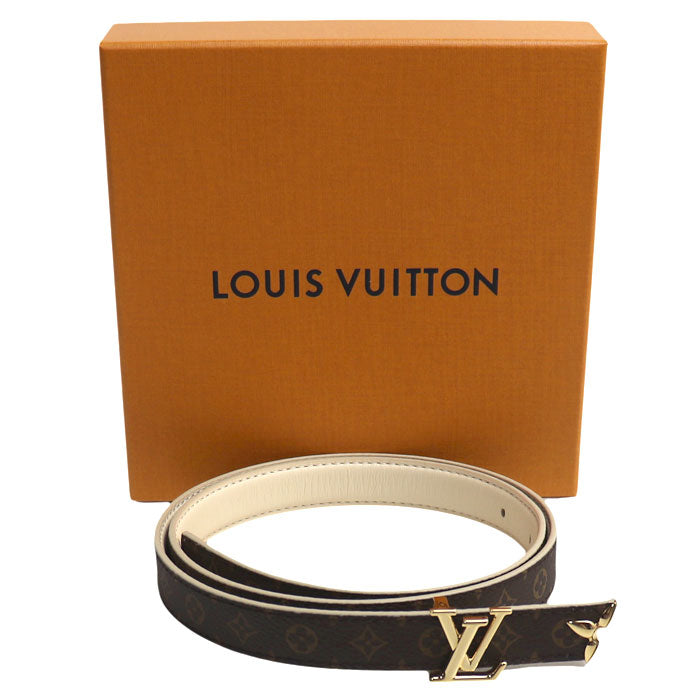 LOUIS VUITTON ルイ・ヴィトン プリティー LV 20MM リバーシブル ベルト クレーム M8234X BC0274 レディース【中古】【美品】